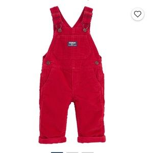 Baby Soft Red Corduroy Overalls